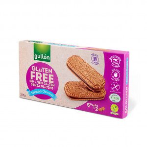 Gullon Glutensiz Çikolata Aroma Dolgulu Glutensiz Sandviç Bisküvi 225 g