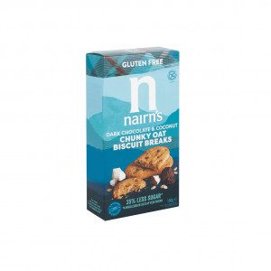 Nairn's Glutensiz Bitter Çikolata & Hindistan Cevizi Parçacıklı Yulaflı Bisküvi 160g